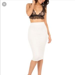 Dash brand white skirt